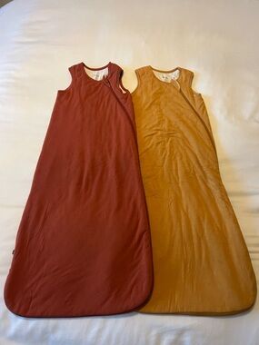 Kyte BABY Sleeveless Sleep Sacks in Rust and Mustard